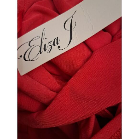 Eliza J Dress Plus  Size 18 Orange Wrap‎ Balloon Drapey Sleeve - Picture 10 of 11